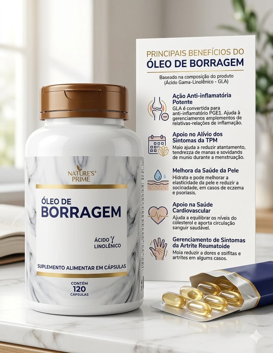 Óleo de Borragem — Ácido Linolênico