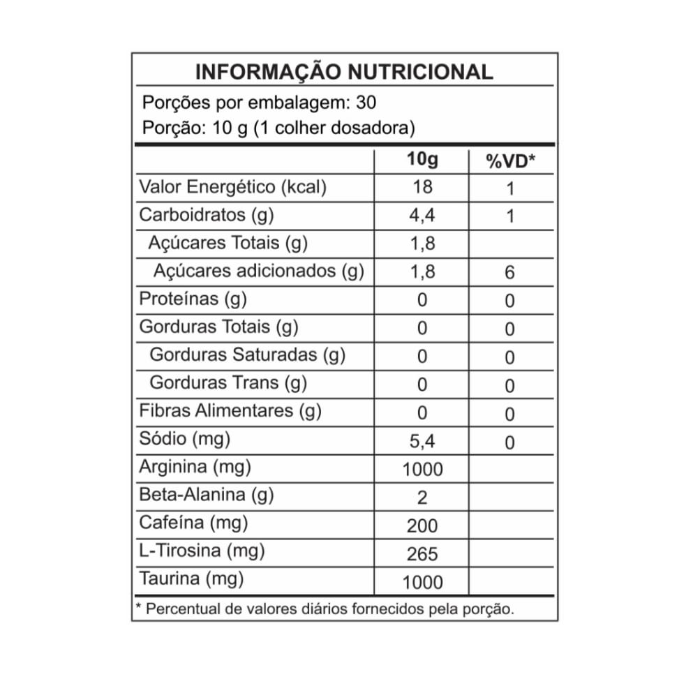Pré-Treino IRON — Sabor Limão 3