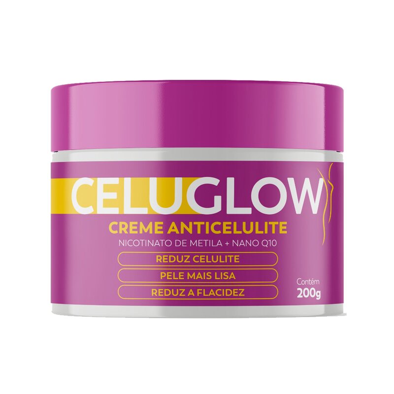 CeluGlow Creme Anticelulite Velmora — frasco isolado com fundo transparente