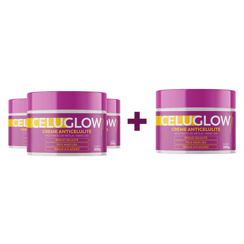 CeluGlow Creme Anticelulite Velmora — kit 3+1