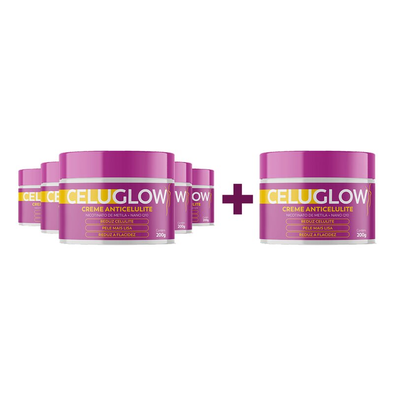 CeluGlow Creme Anticelulite Velmora — kit 5+1