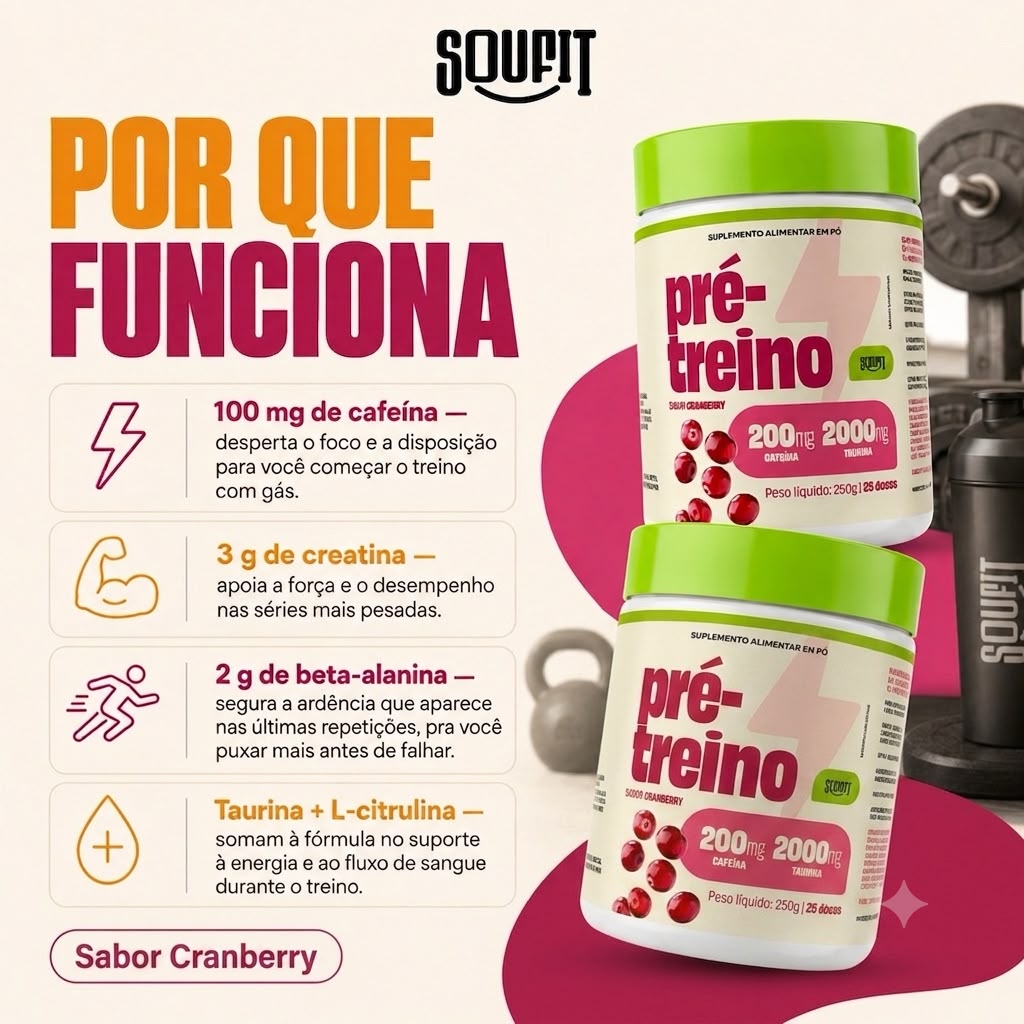 Pré-Treino 250g Cranberry