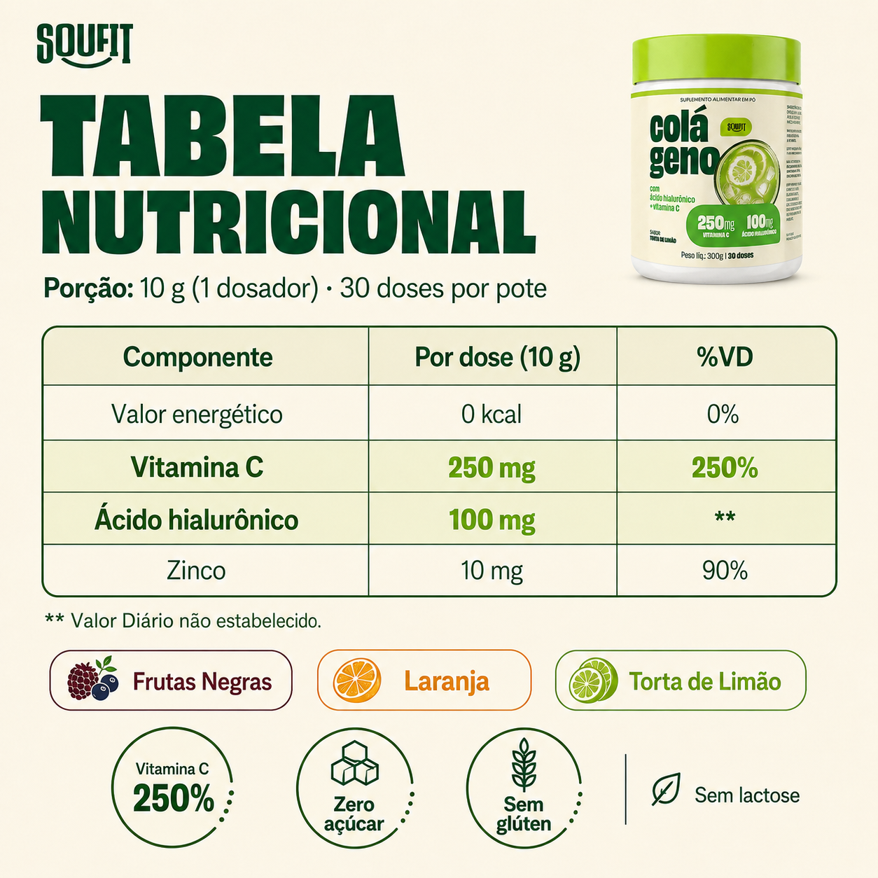 Colágeno + Ácido Hialurônico Sabor Frutas Negras
