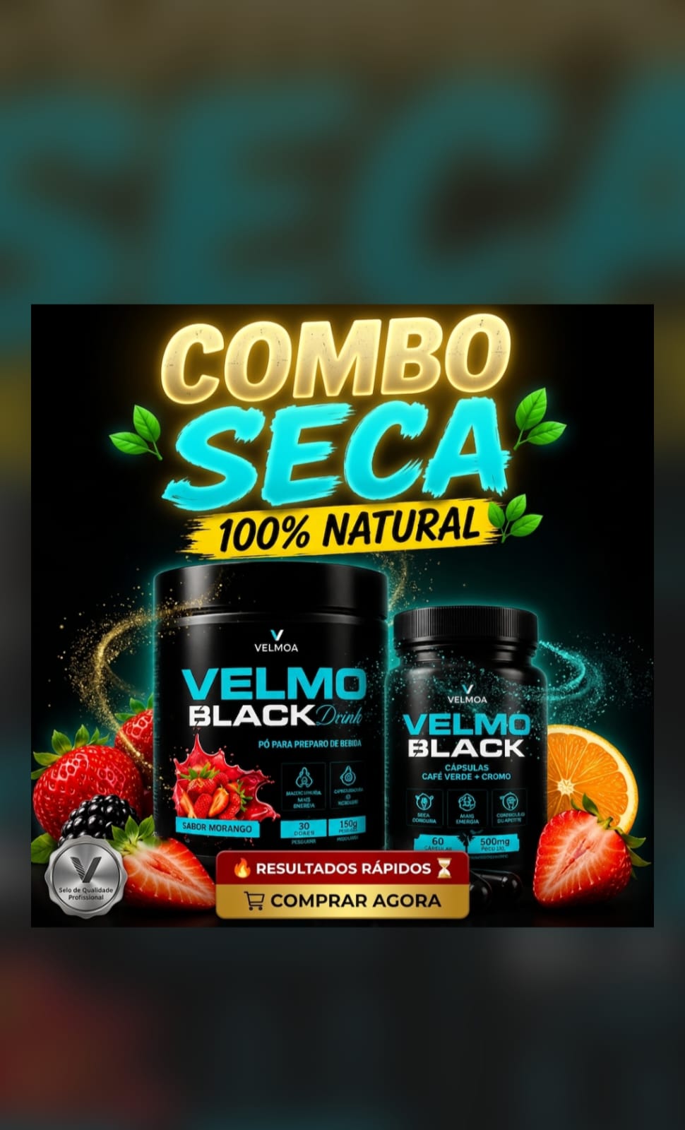 Combo Seca Sabor Morango