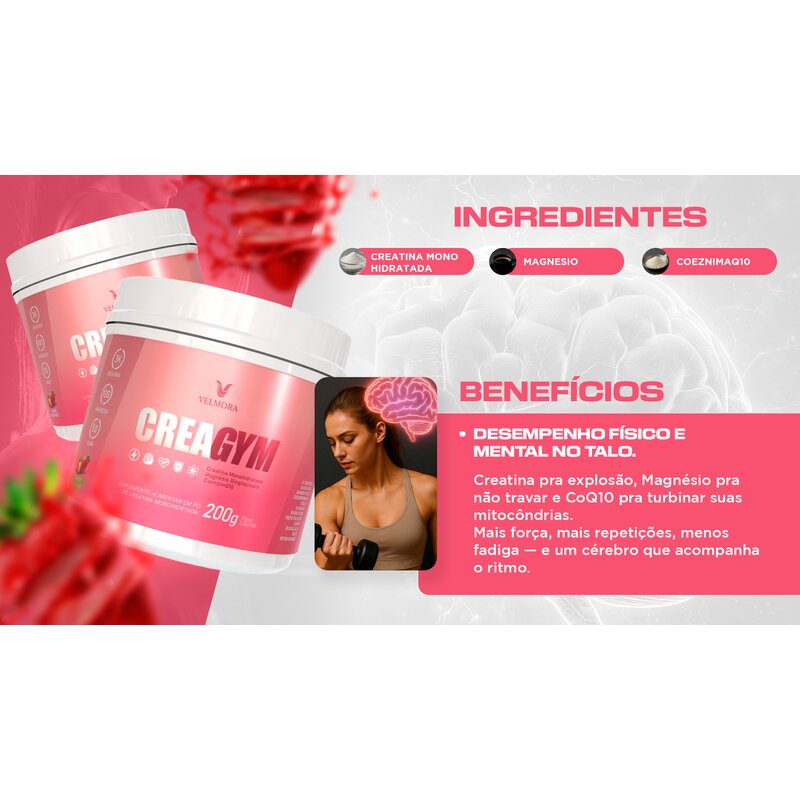 CREAGYM Velmora — ingredientes e composição