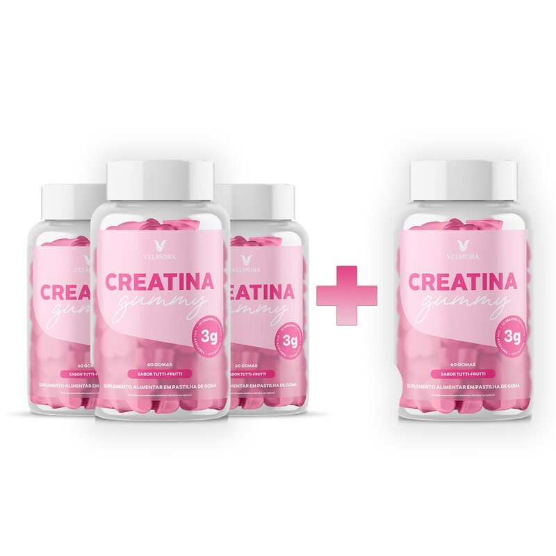 Creatina Gummy Velmora — kit 3+1