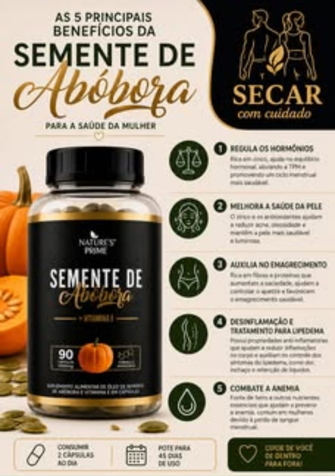 Semente de Abóbora + Vitamina E 4