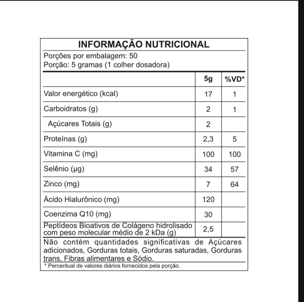 Colágeno Hidrolisado Peptídeos de Colágeno 3