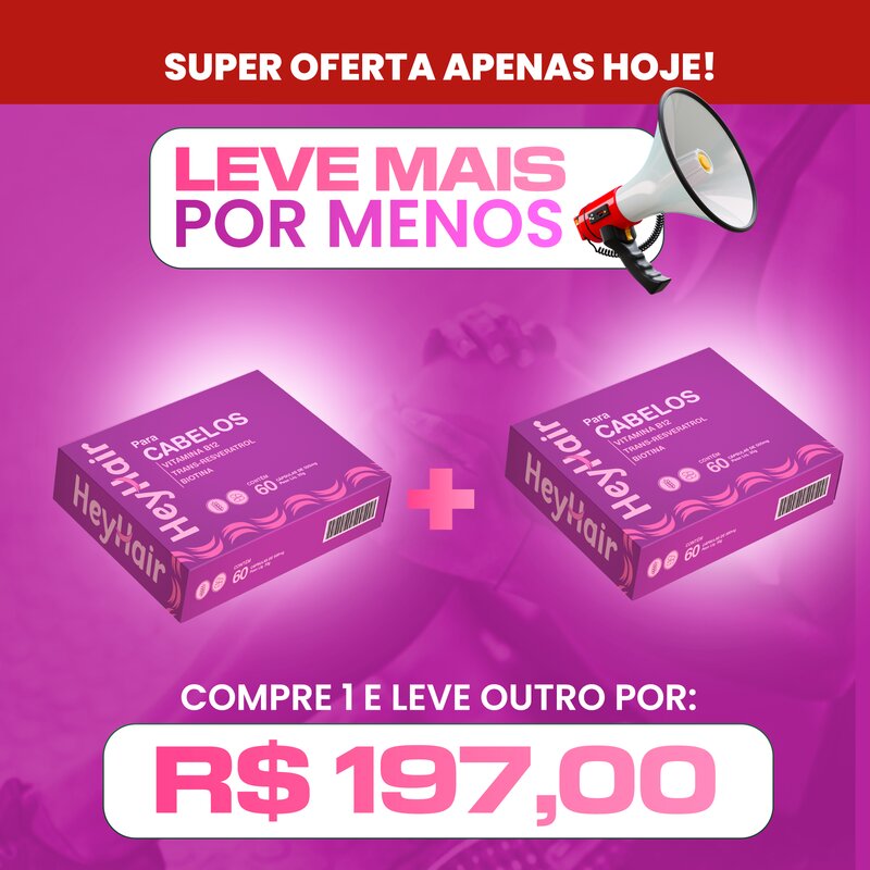 HeyHair — kit 1+1 (compre 1 leve 2)