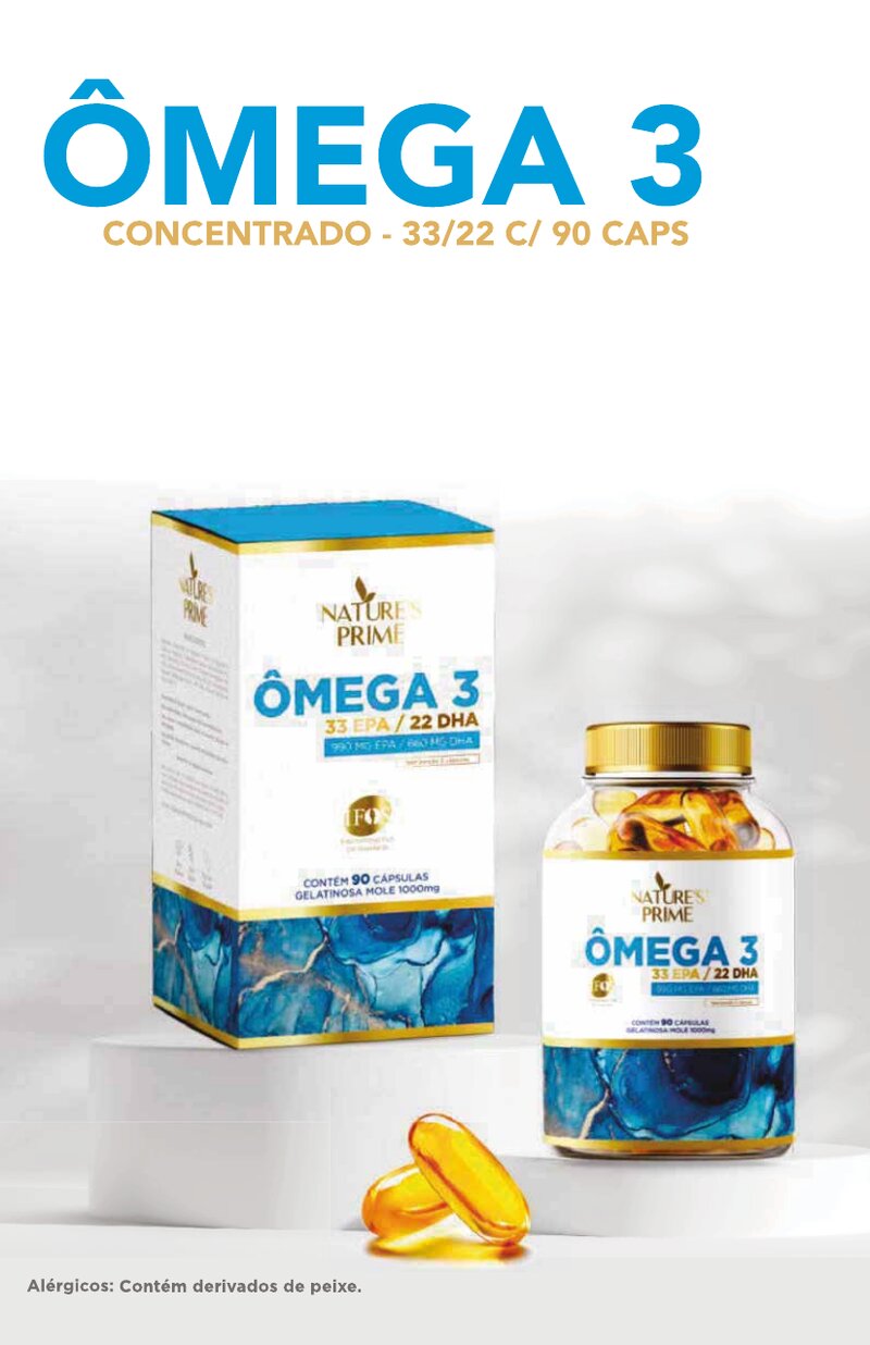 Ômega 3 Concentrado 33/22 — 90 cápsulas