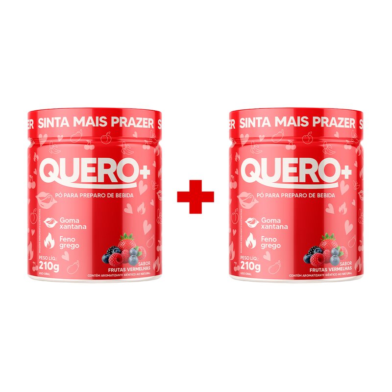 Quero+ Frutas Vermelhas — kit 1+1
