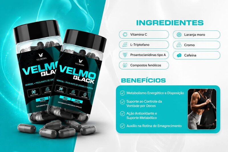 Velmo Black — ingredientes e benefícios